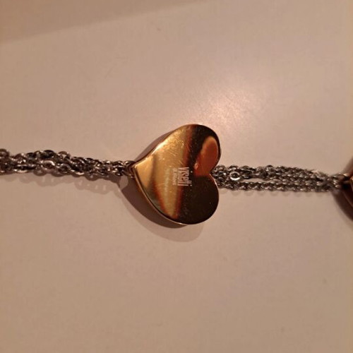 Visetti women's bracelet like new, silver with rose gold hearts