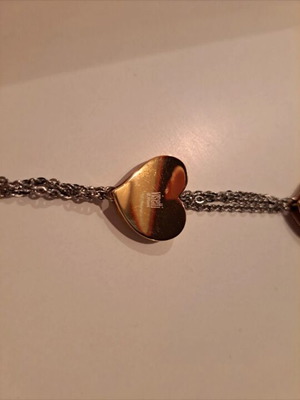 Visetti women's bracelet like new, silver with rose gold hearts