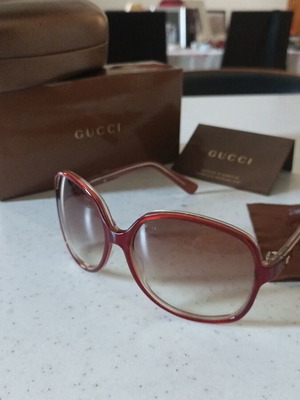 Αυθεντικά μεταχειρισμένα γυαλιά ηλίου Gucci με ντεγκραντέ φακό χαλκού