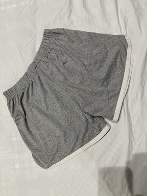 Dolphin shorts gray athletic with elastic waist, like new