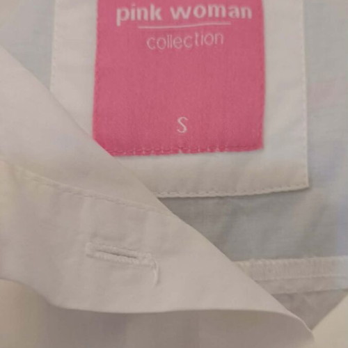 Pink Woman white mini dress, 100% cotton