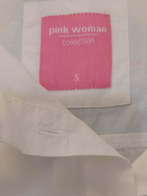 Pink Woman white mini dress, 100% cotton