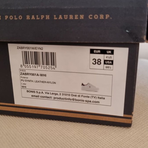 U.S. Polo Assn. White Sneakers Size 38 New with Box