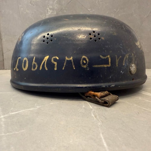 German Polizei Motorcycle Helmet WWII used with Eagle Decal