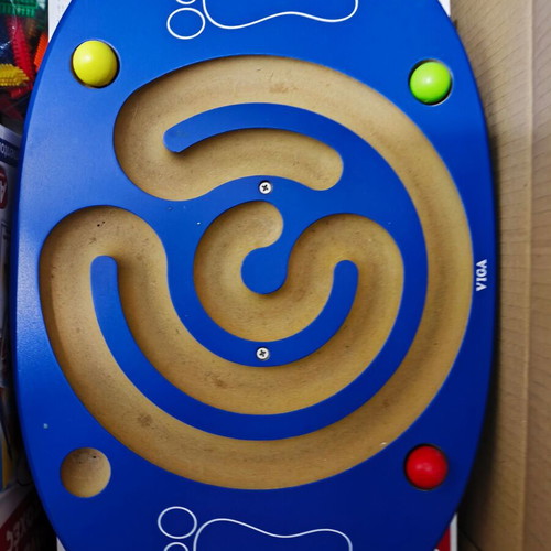 Wooden Educational Balance Game used, missing 1 ball