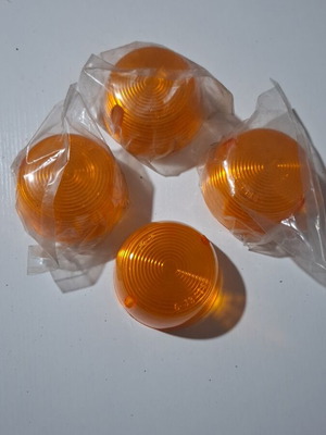 Set of 4 motorcycle turn signal covers for 12v and 6v like new