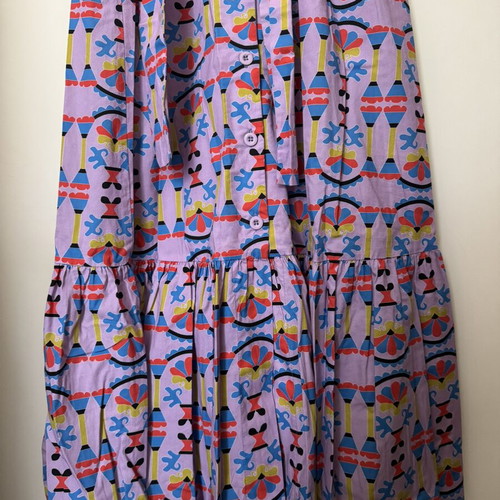Acherounes Maxi Dress like new, multicolor column mauve print