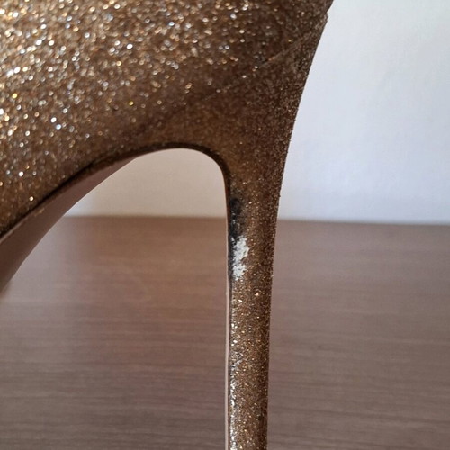 Gianvito Rossi heels used, gold, size 38.5