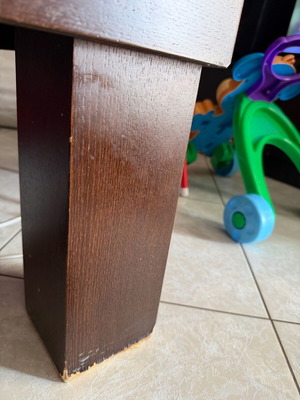Handmade coffee table used, sturdy construction