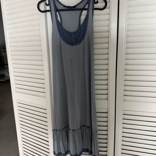 Georgina Kostara striped blue white dress like new, size M