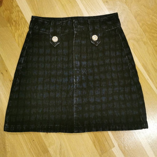 Denim skirt short like new, size XS, blue with buttons