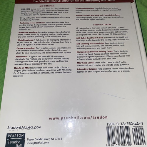 Management Information Systems 10th Edition book by Laudon & Laudon