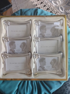 Levox small photo frames new, set of 6 authentic Lenox