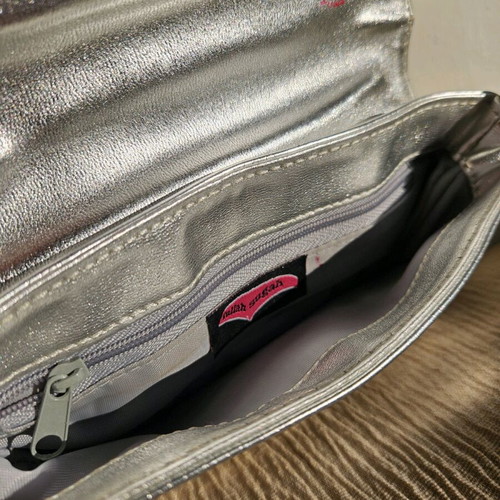 Y2k mini shoulder bag used, silver
