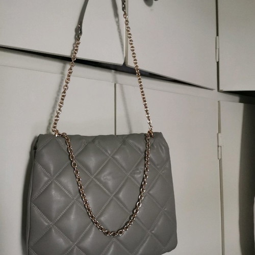 Quilted shoulder bag gray-gold new H&M