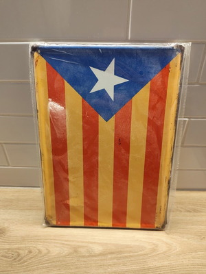 Aluminum decorative plate Catalonia flag design