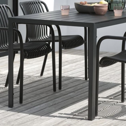 JERSORE Garden Table 80x140 cm Black Like New