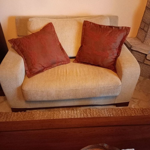 Velvet single-seat armchair used, Italian made
