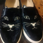 Charlotte Olympia Μαύρες Βελούδινες Μπαλαρίνες Σαν Καινούργιες, Νούμερο 40