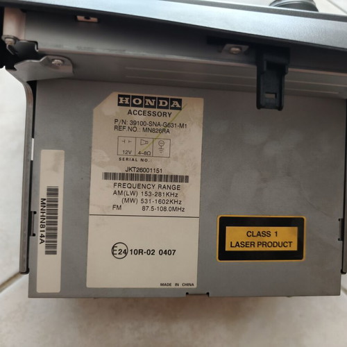 Honda Civic Sedan factory radio CD 6-disc changer used with fascia 2006-2011