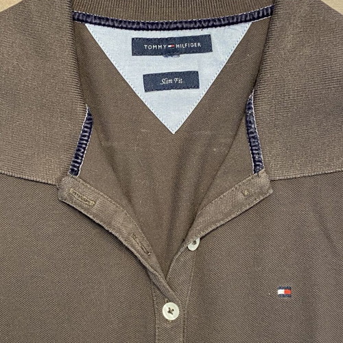 Tommy Hilfiger women's polo shirt like new, brown, size M