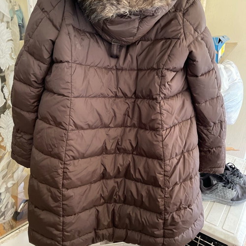 Abercrombie & Fitch brown down coat L like new