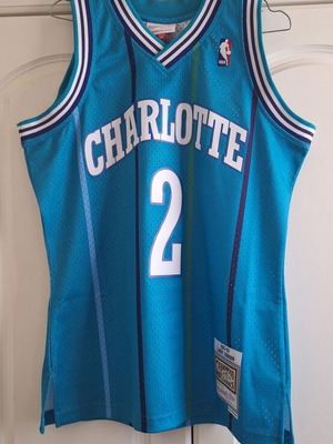 Mitchell & Ness Swingman Hardwood Classics NBA Larry Johnson Charlotte Hornets Jersey new with tags