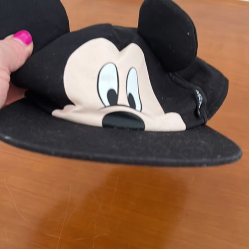 Mickey hat with ears like new, 9-12 months, H&M black beige