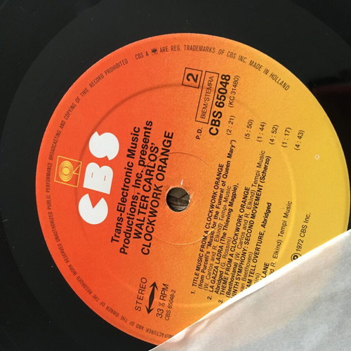 Walter Carlos' Clockwork Orange LP used, electronic music