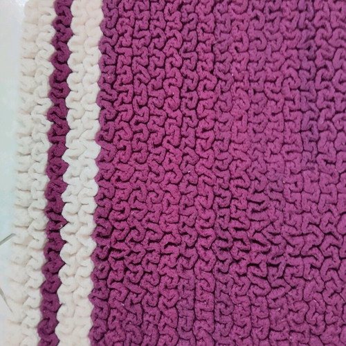 Handmade knitted rug like new, 180x65 cm, pure wool