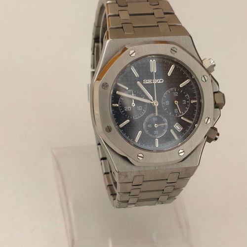 Seiko Mod Chronograph wristwatch, stainless steel, sapphire glass