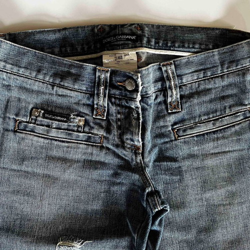 Dolce & Gabbana vintage denim jeans like new, straight fit, ripped, size 42 It