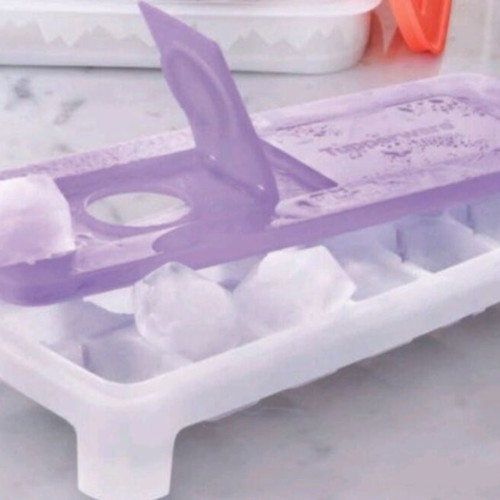 Tupperware Ice Cube Tray with Lid and Silicone Base new