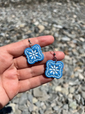 Handmade earrings new from polymer clay and steel