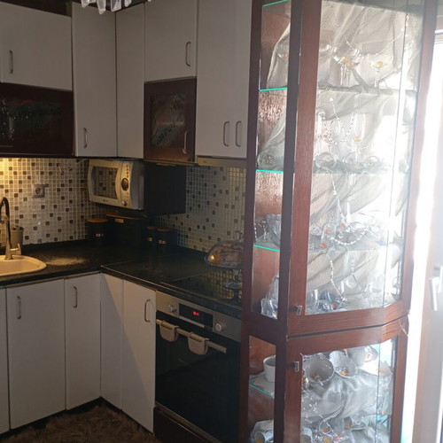 Kitchen cabinet with crystal display cabinet, vangelite doors