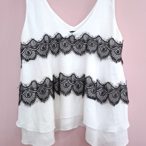 Camisole top Zic Zac like new, black and white, size M
