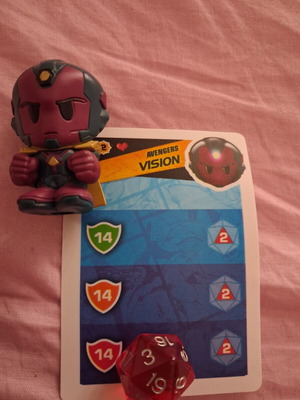 Vision Boomez Marvel Cicaboom like new with card and dice