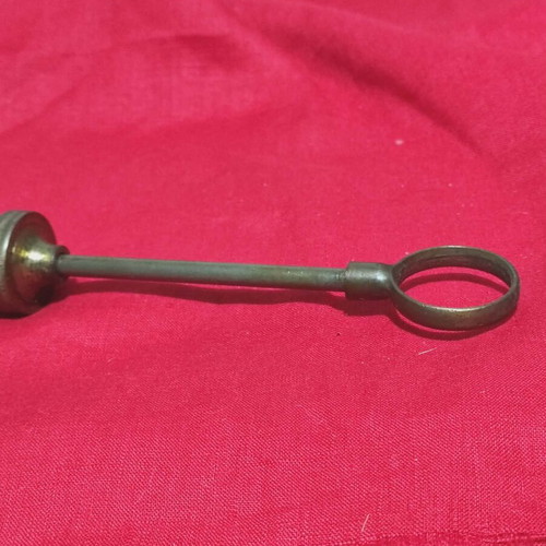 Brass oil pump used, old, 40 cm length