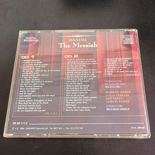 The Messiah Complete Handel 2 CD set used, classical
