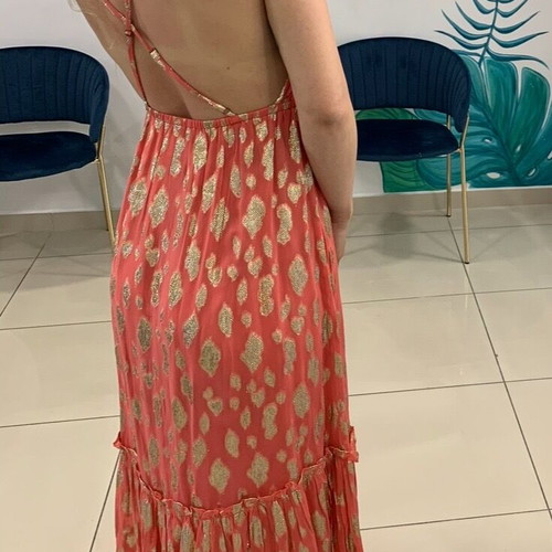 Sundress new, size S, red with gold details