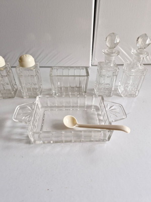 Art Deco table set used, 1940s