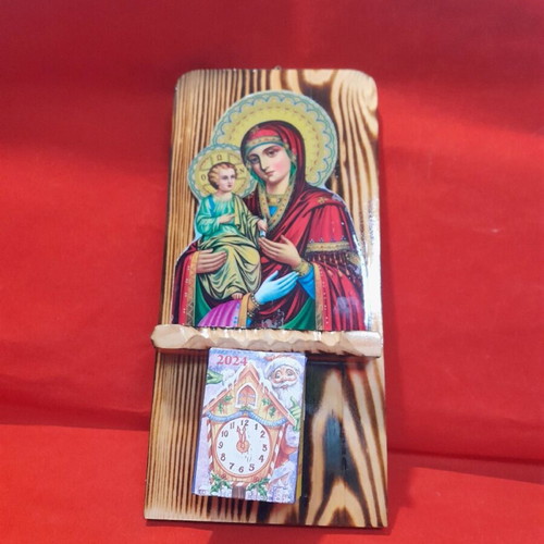 Wooden handmade hanging calendar holder in excellent condition