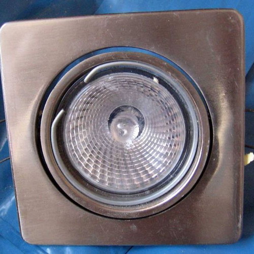 Spotlights Inox square recessed set of 15 used with transformers