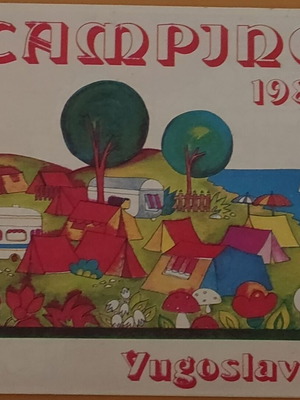 Camping 1987 Yugoslavia travel guide with map