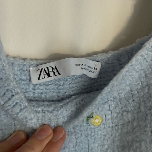 ZARA knitted crop top turquoise new size M
