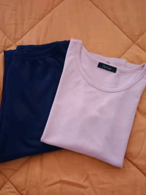 Pajamas used, blue and pink, size S