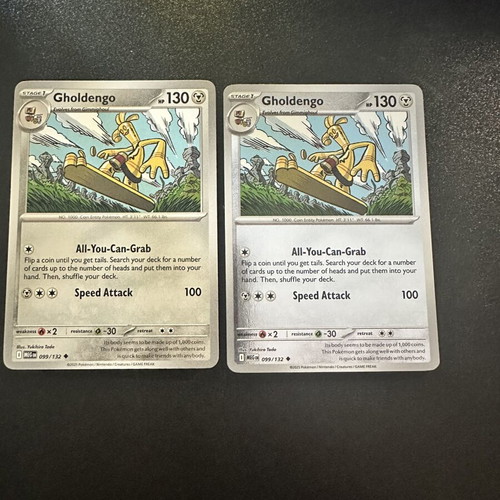 Gholdengo 099/132 Mega Evolution Pokemon cards, normal and reverse