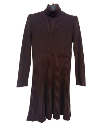 Knit dress brown like new, brand Alain Manoukian