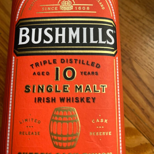 Bushmills empty packaging 1lt like new