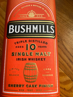 Bushmills empty packaging 1lt like new
